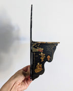 Napoleon III Black Lacquer Folding Shelf