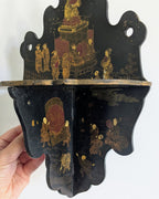 Napoleon III Black Lacquer Folding Shelf