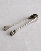 Antique Christofle silver-plated lion claw sugar tongs, late 19th century