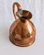 Rear view of antique Victorian copper haystack measure