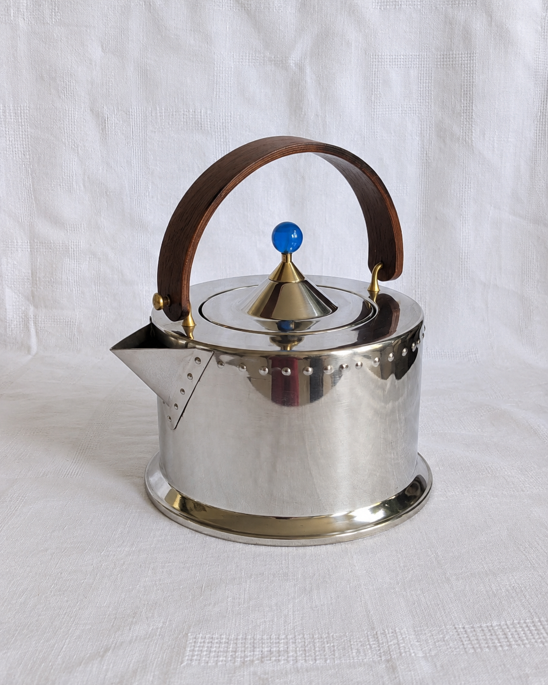 Condition detail of vintage 1986 Bodum Ottoni kettle