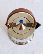 Polished stainless steel finish on vintage Bodum Ottoni kettle