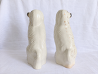 Side profile of large Victorian Staffordshire mantelpiece dog