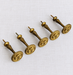 French Louis XVI Revival gilt bronze curtain tieback, 19th century