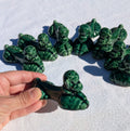 Vintage Vallauris Green Poodle Cutlery Rests Set of 8 — French Ceramic, 1950s