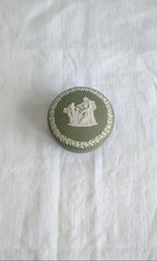 Wedgwood Jasperware Trinket Box — Sage Green Neoclassical, England