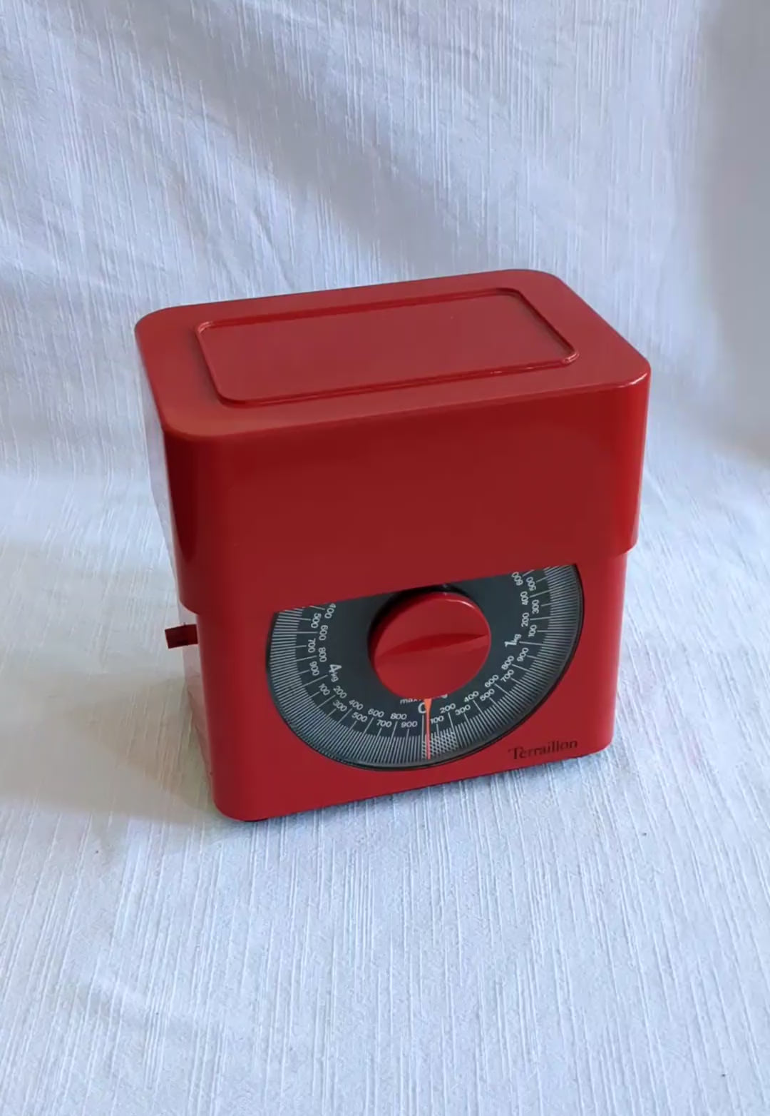 Red Vintage Terraillon Kitchen Scale - 1970s French Design
